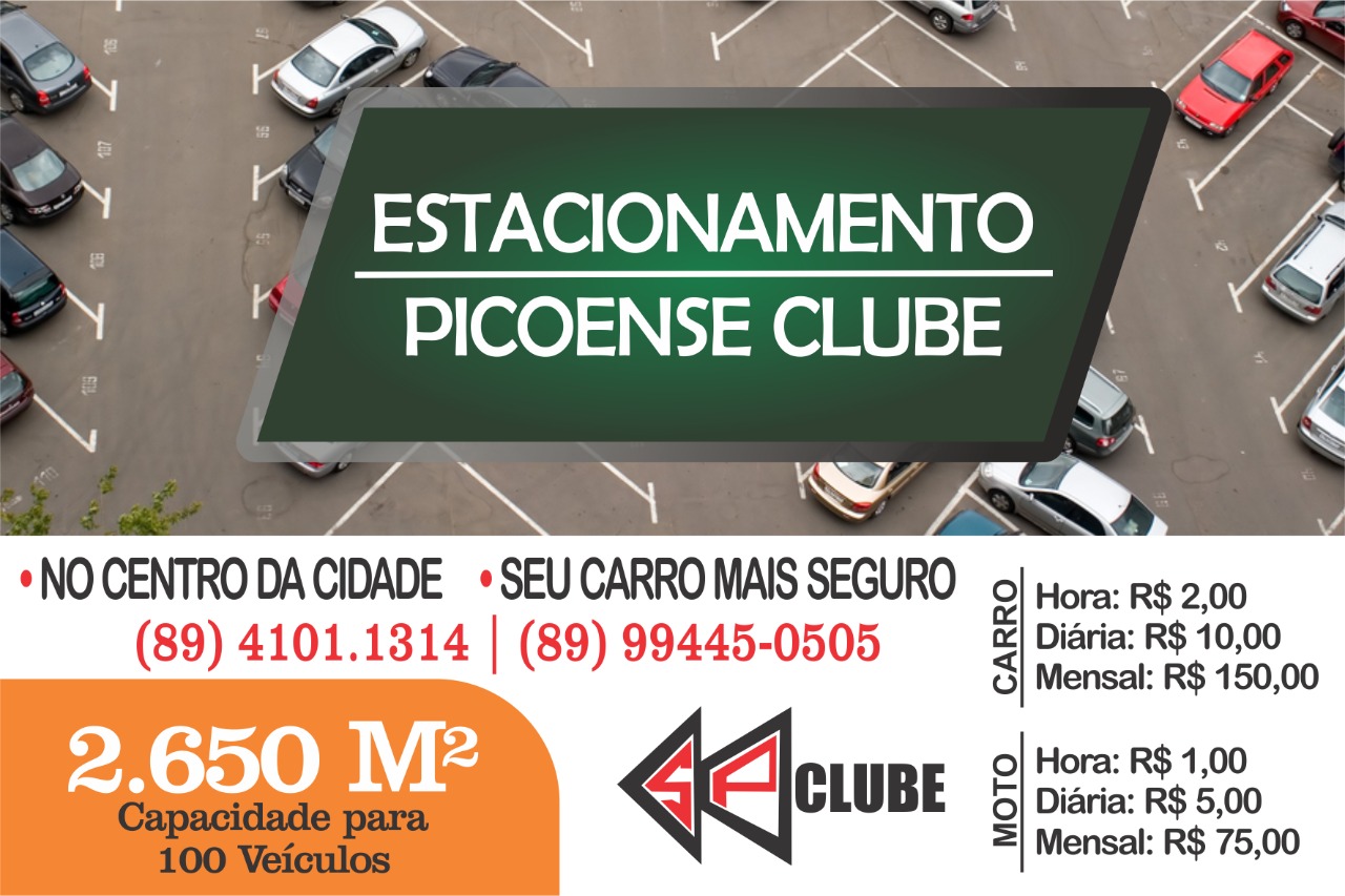 A partir de amanha, estacionamento do Picoense estará aberto ao público