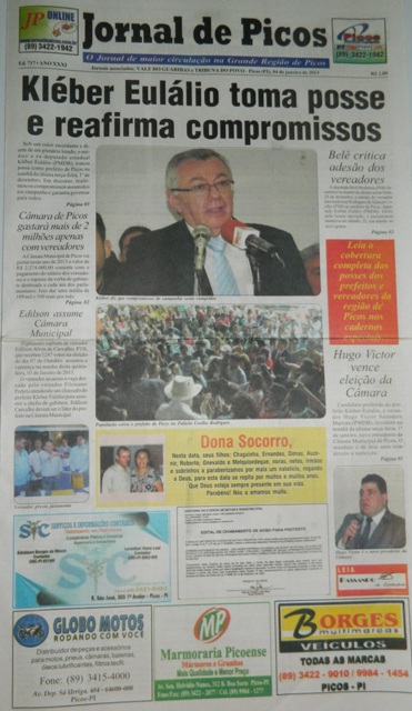 Jornal de Picos registra principais fatos do ano