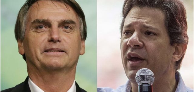 Ibope mostra Bolsonaro com 57% e Haddad 43%