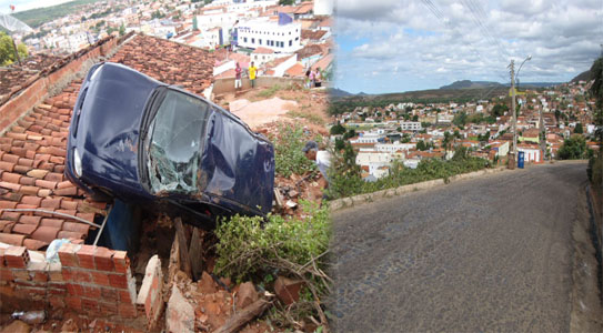 Motorista perde controle e despenca em cima de telhado de uma residência em Picos