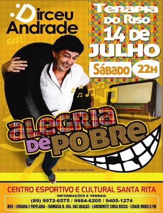 Dirceu Andrade apresenta show em Picos dia 14 de julho