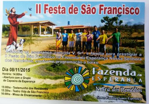 Fazenda da Esperança promove II Festa de São Francisco