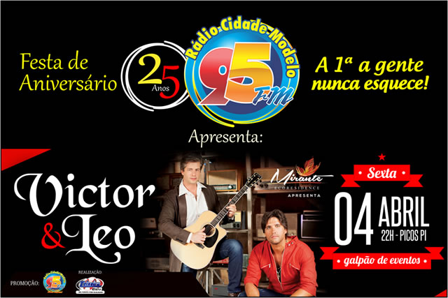 Cidade Modelo FM comemora 25 anos com show de Victor e Léo
