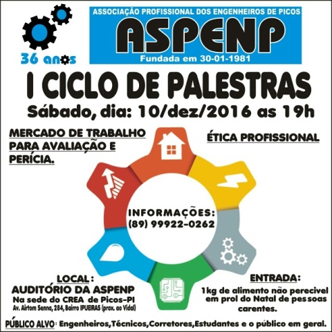 Aspenp promove I Ciclo de Palestras em Picos