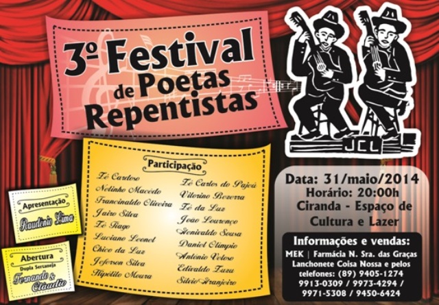 Picos sedia III Festival de Poetas Repentistas