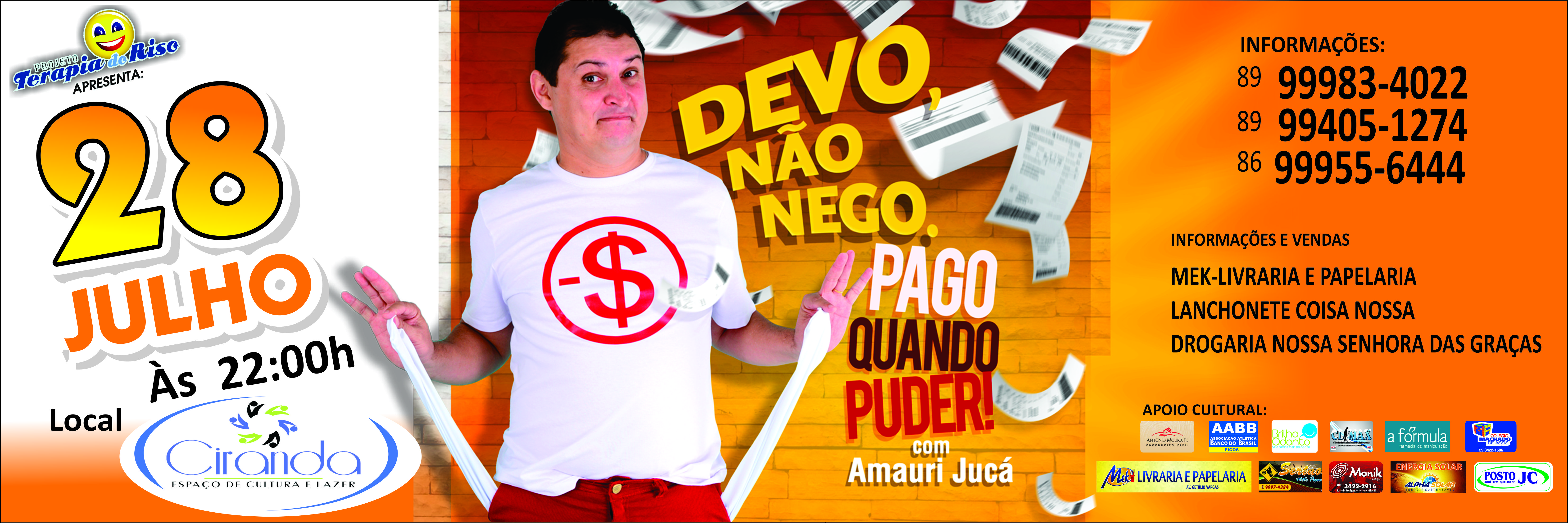Terapia do Riso apresenta show com Amaury Jucá