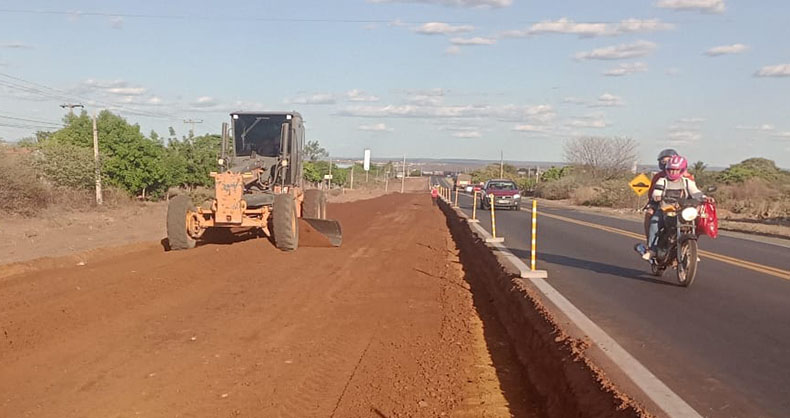 Obra de abertura de terceira faixa é iniciada em Picos