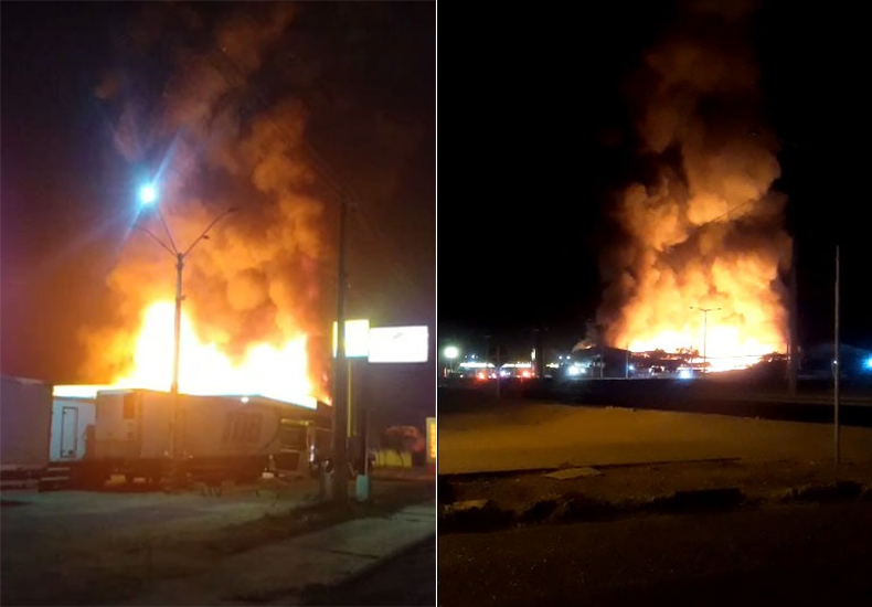 Grande incêndio destrói distribuidora em Teresina; fogo dura mais de 12 horas