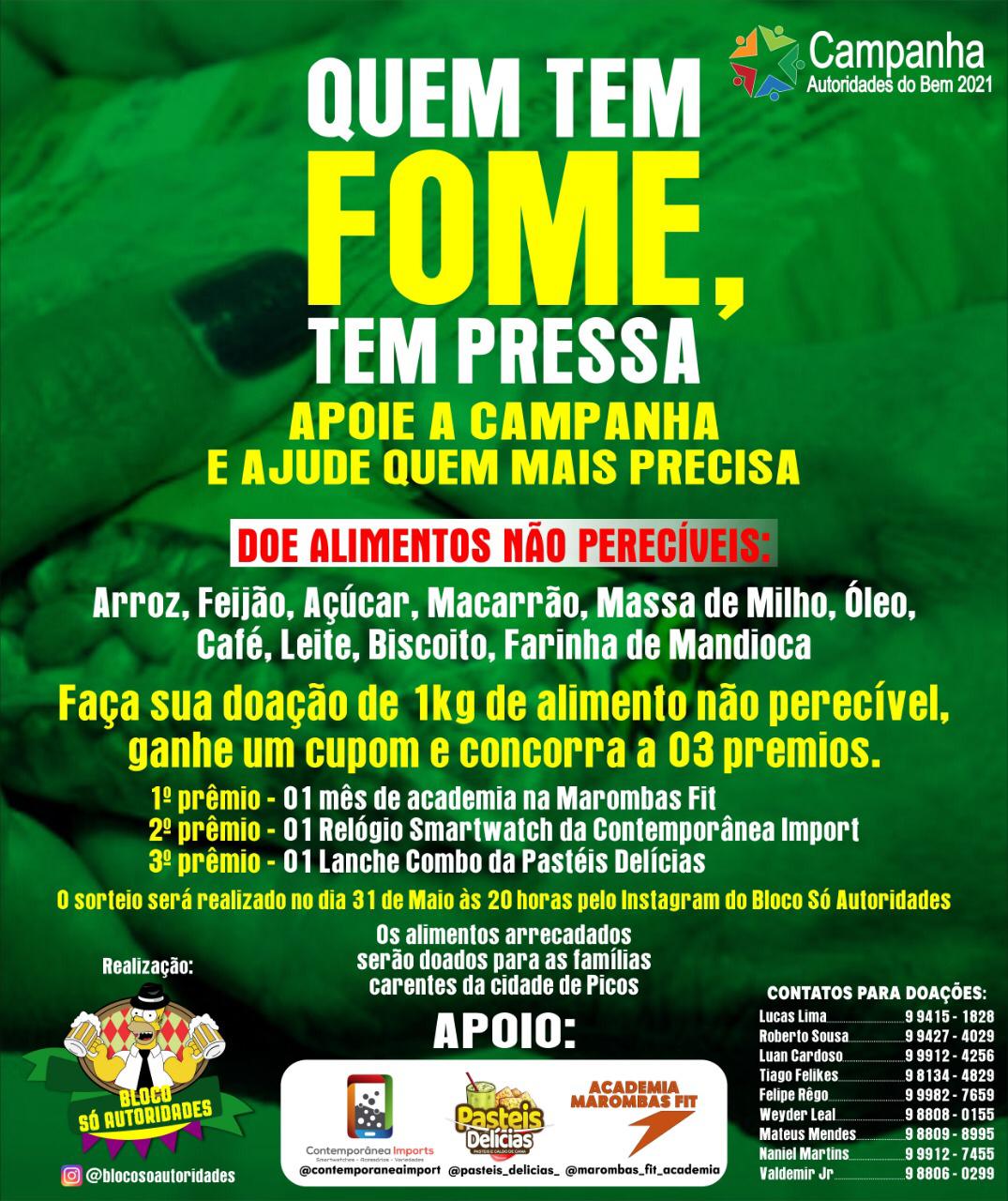 Grupo de amigos promove campanha de arrecadação de alimentos em Picos