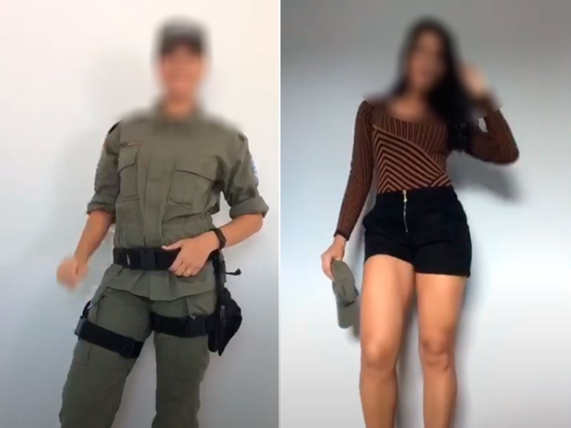 Corregedoria da PM investiga sete policiais que gravaram vídeos fardadas no Tik Tok