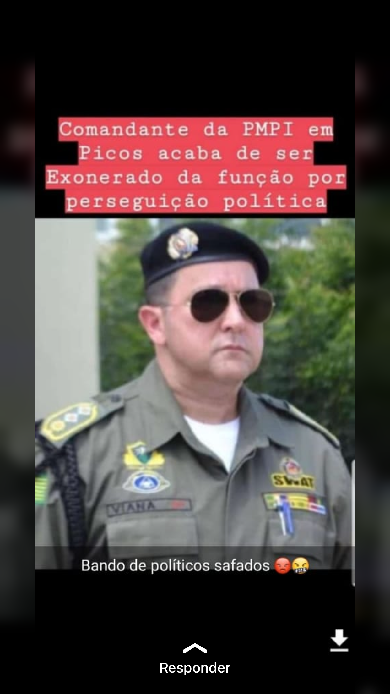 Coronel Viana é exonerado do Batalhão de Picos e faz desabafo
