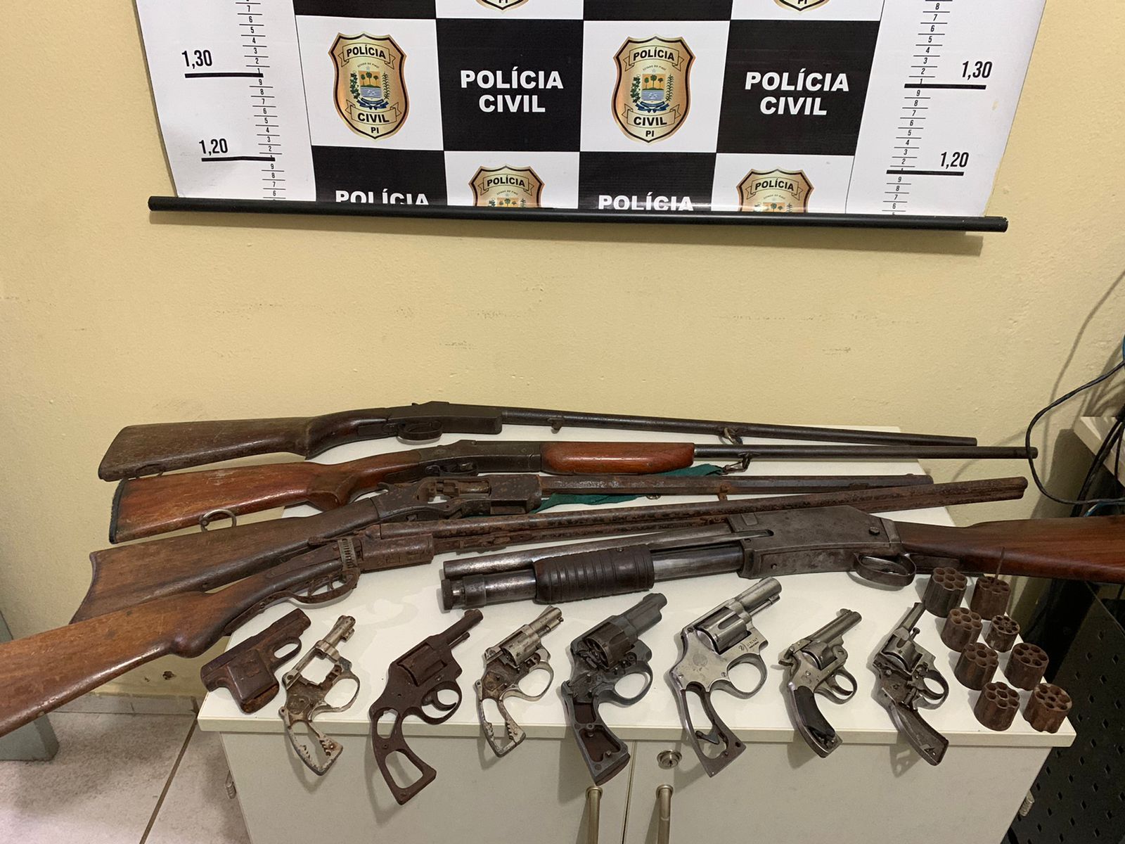 13 armas de fogo são apreendidas em residência na cidade de Picos