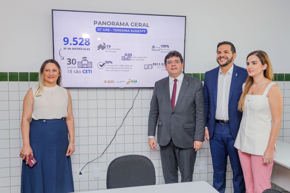 Rafael Fonteles inaugura reforma da 21 Gerência de Educação de Teresina