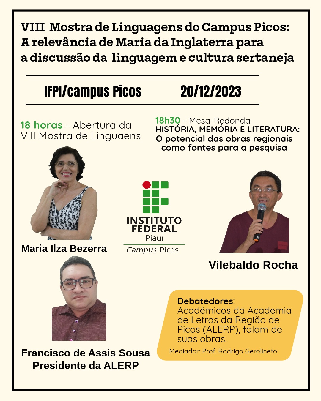 VIII Mostra de Linguagens do IFPI de Picos acontecerá na próxima quarta-feira (20)