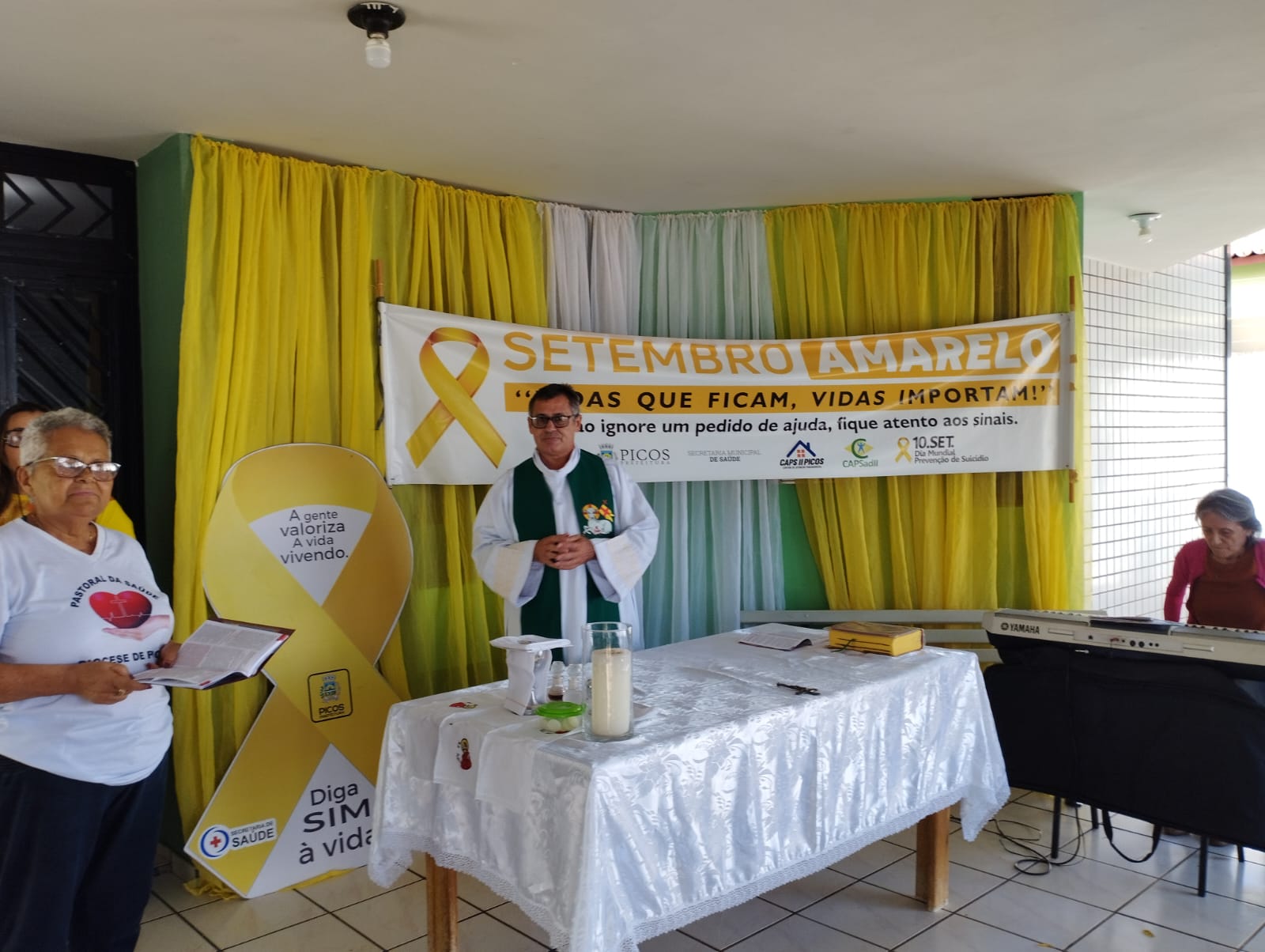 CAPS II realiza missa em alusão ao encerramento da Campanha do Setembro Amarelo