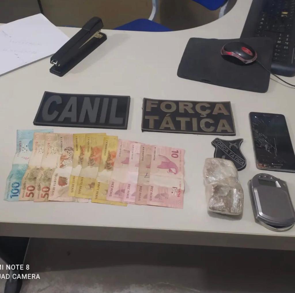 Em Picos, PM conduz homem à delegacia por tráfico de drogas