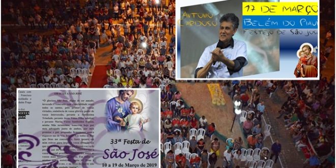 Igreja Católica de Belém do Piauí divulga programação dos festejos de São José; Cantor Antonio Cardoso é atração confirmada!