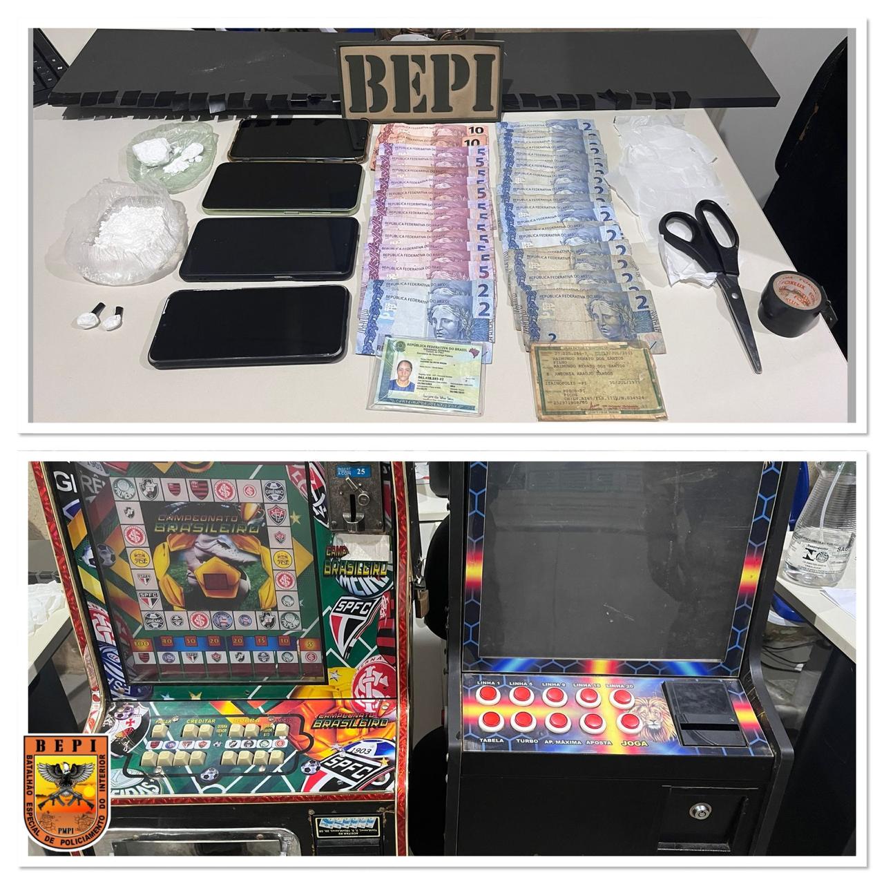 Proprietários de bar são presos por tráfico de drogas e promoção de jogos de azar em Picos