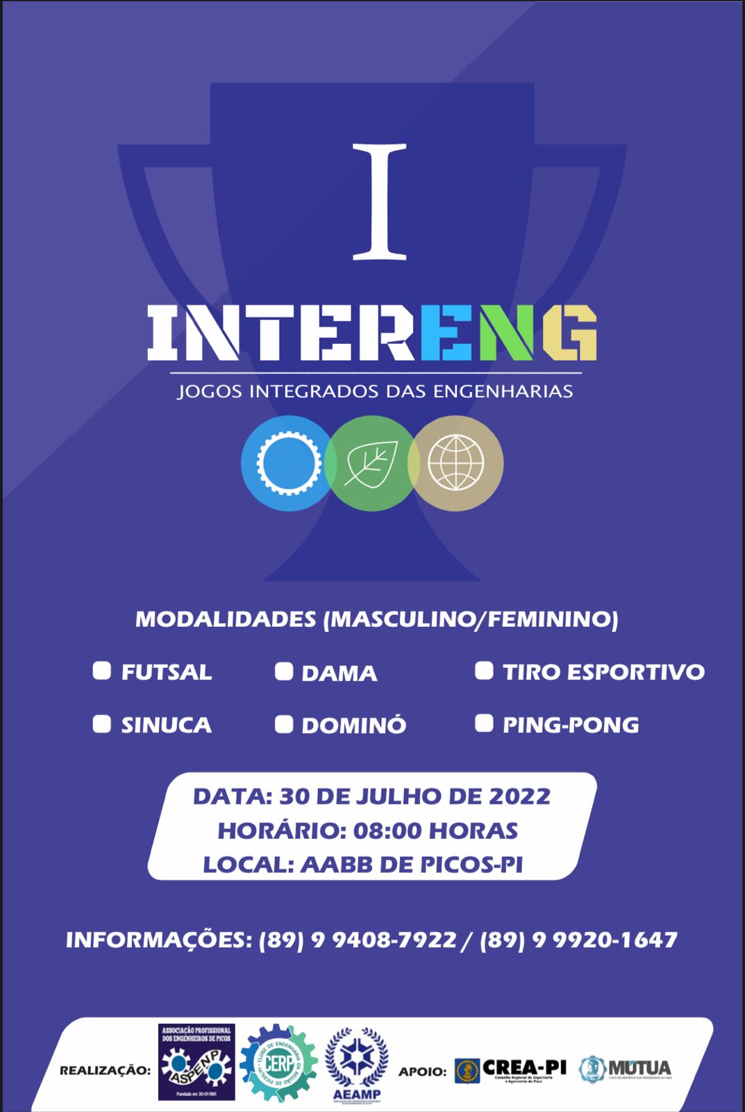 1º INTERENG acontecerá em Picos no dia 30 de julho