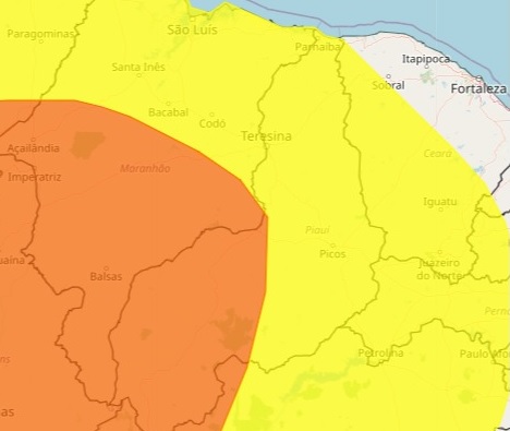 INMET emite alerta de chuvas para todo o Piauí até domingo (11)