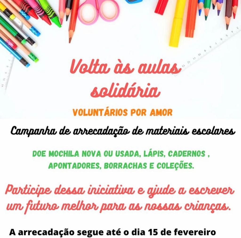 Grupo Voluntários por Amor realiza campanha para arrecadação de materiais escolares em Picos