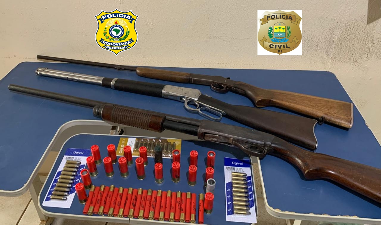 Armas e munições são apreendidas em Itainópolis