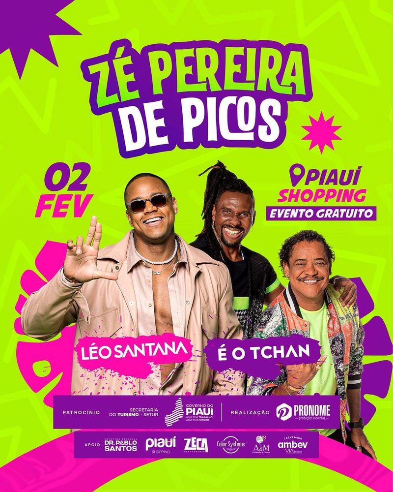 Zé Pereira de Picos acontece hoje com shows de artistas nacionais