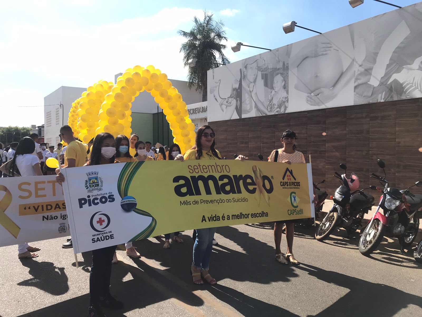 Caminhada alusiva ao Setembro Amarelo alerta para a prevenção ao suicídio em Picos