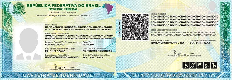 Novo RG terá nome social e não informará sexo, informa Governo Federal