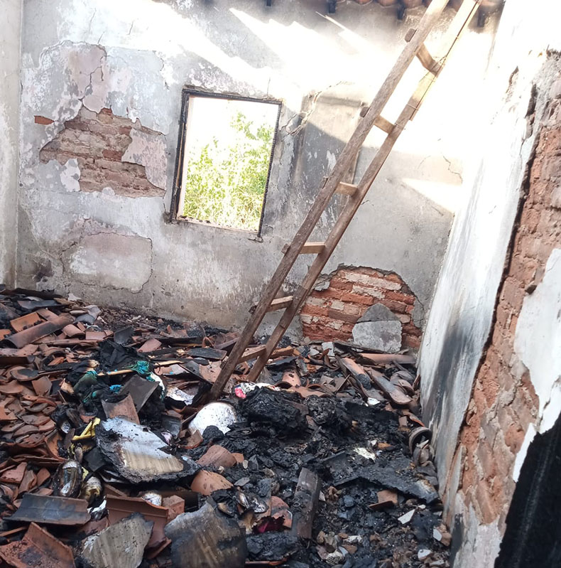 Idosa incendeia casa ao tentar matar aranha na zona rural de Picos